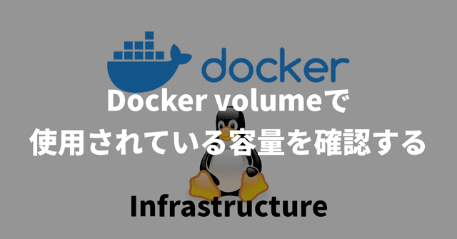 Docker volume で使用されている容量を確認する